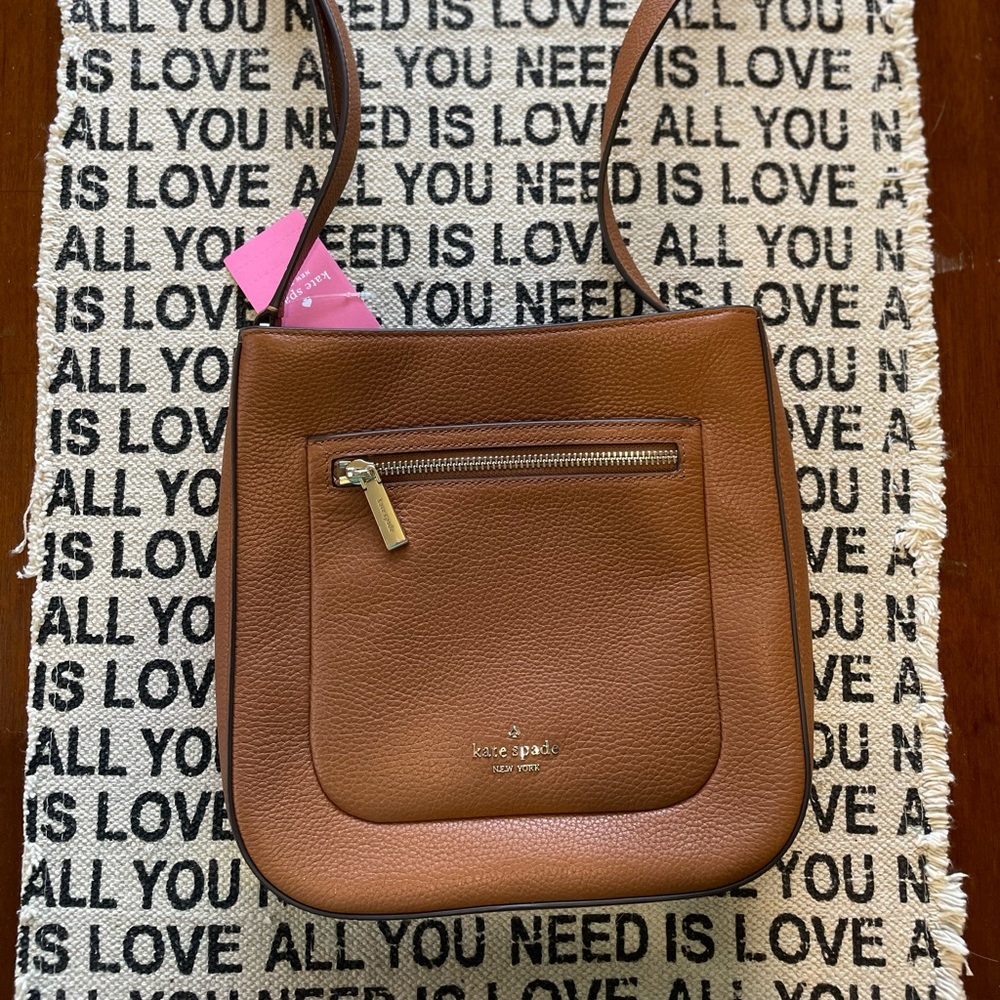 Kate Spade Leila tan top-zip crossbody
